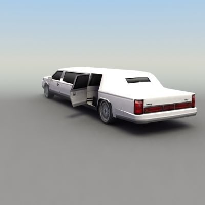Stretch Limo Low-poly 3D model_11