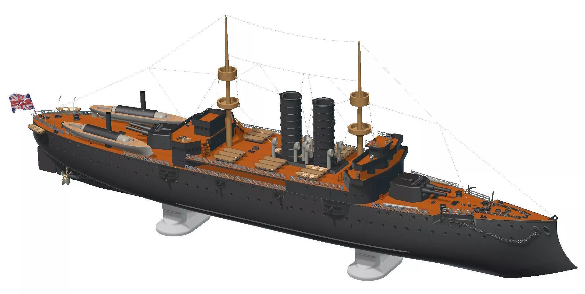 HMS Canopus 1meter 3D print model
