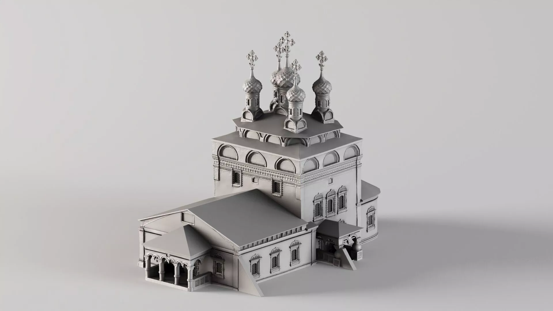 001758 Modular Orthodox Church for 3D Printing 3D Scan 3D print model