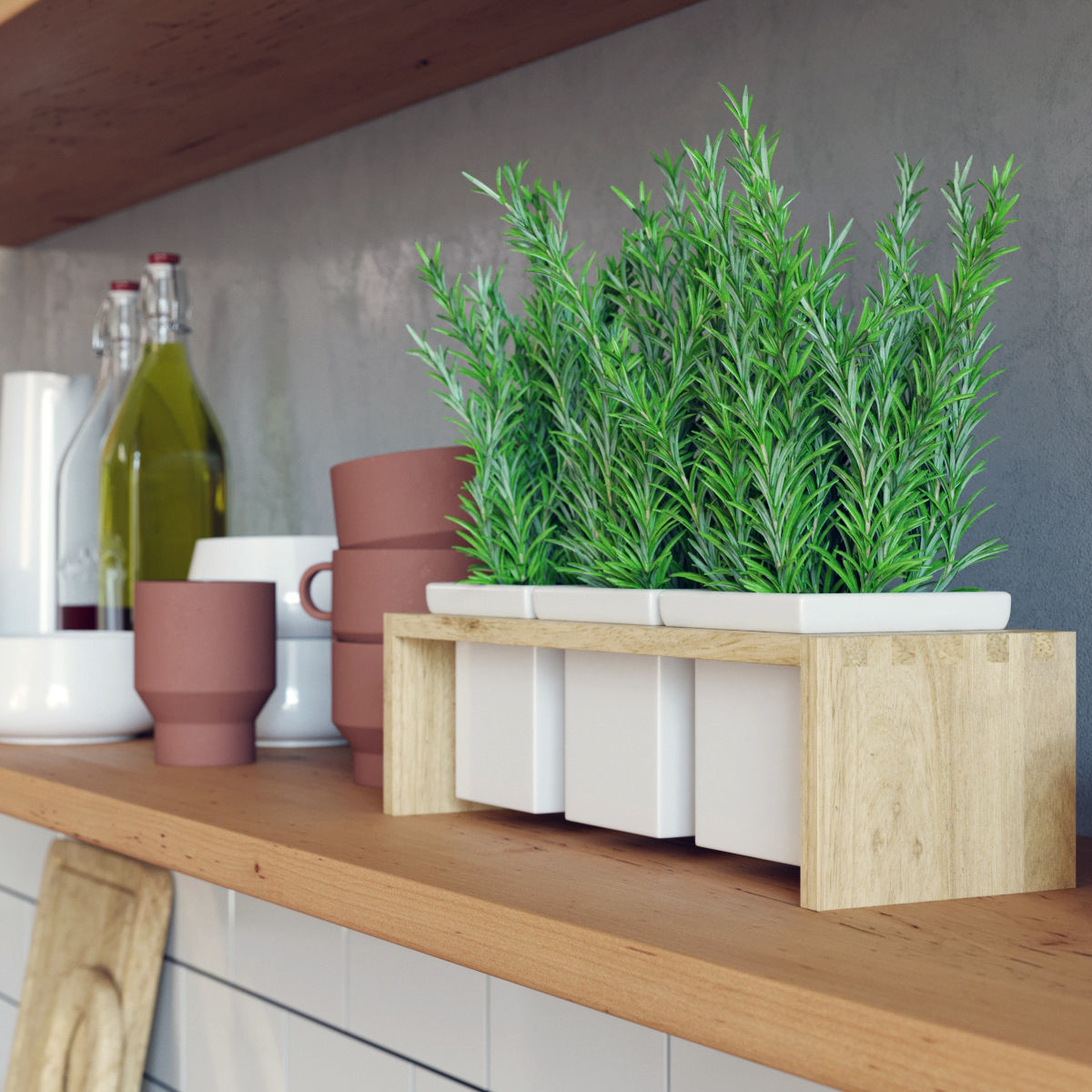 Scandinavian Kitchen Set 3D model_5