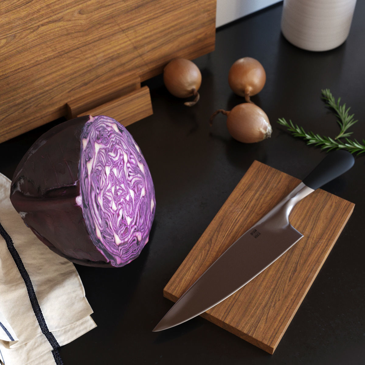 Scandinavian Kitchen Set 3D model_4