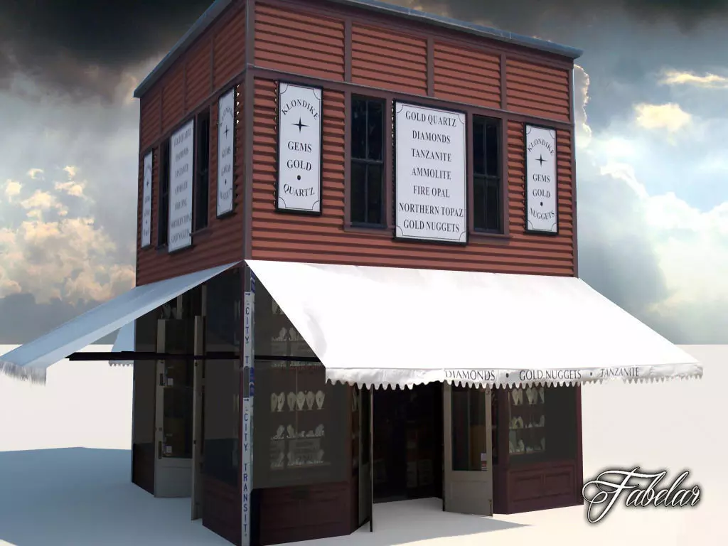 Building 10 Low-poly 3D model_0