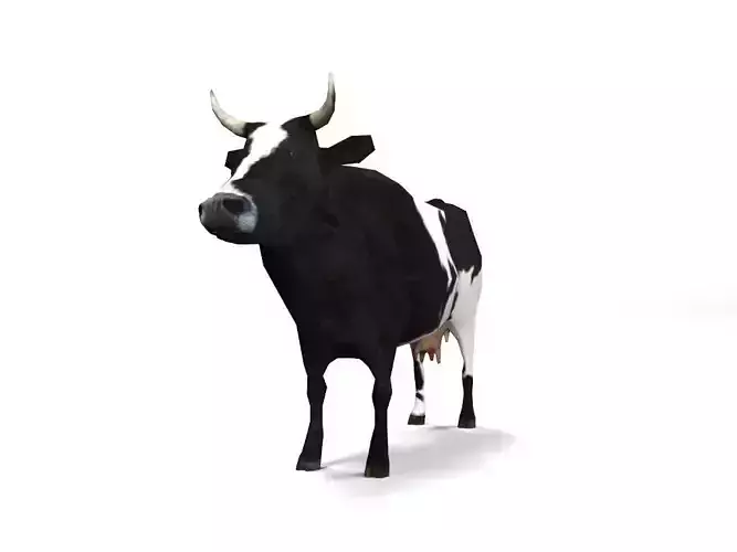 Lowpoly Cow Low-poly 3D model