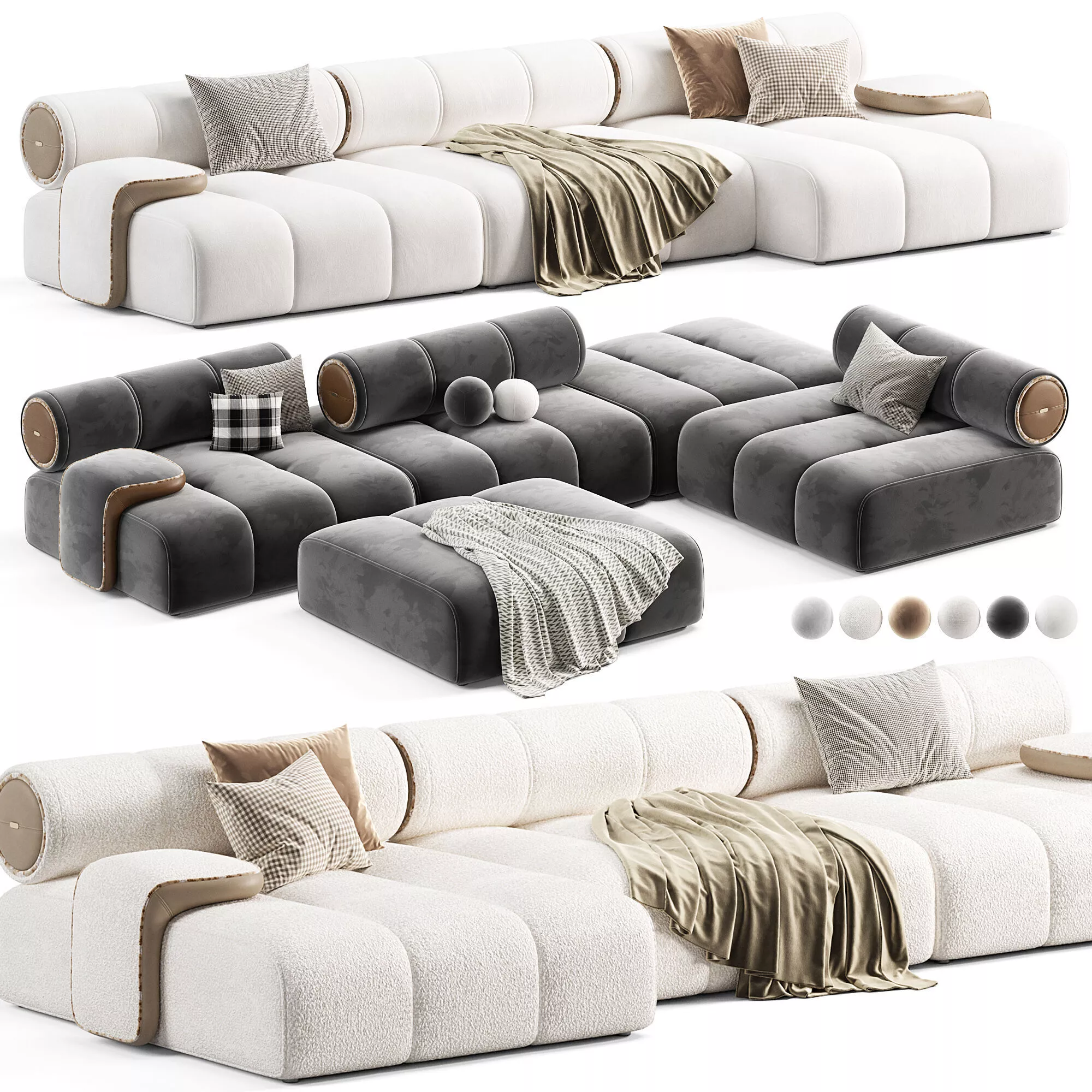 Saloni Furniture Modular Sofa Orion 3D model