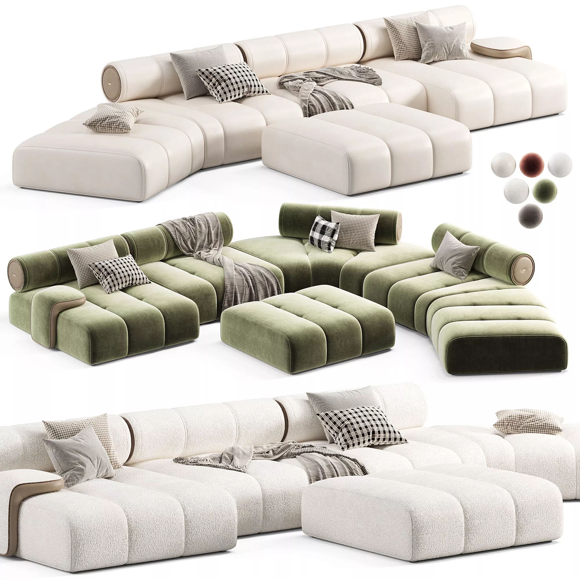 Saloni Furniture Modular Sofa Orion 1 3D model