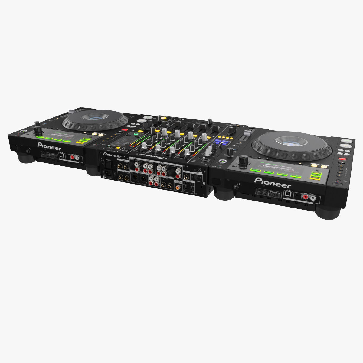 Dj Set Pioneer 850 3D model_1