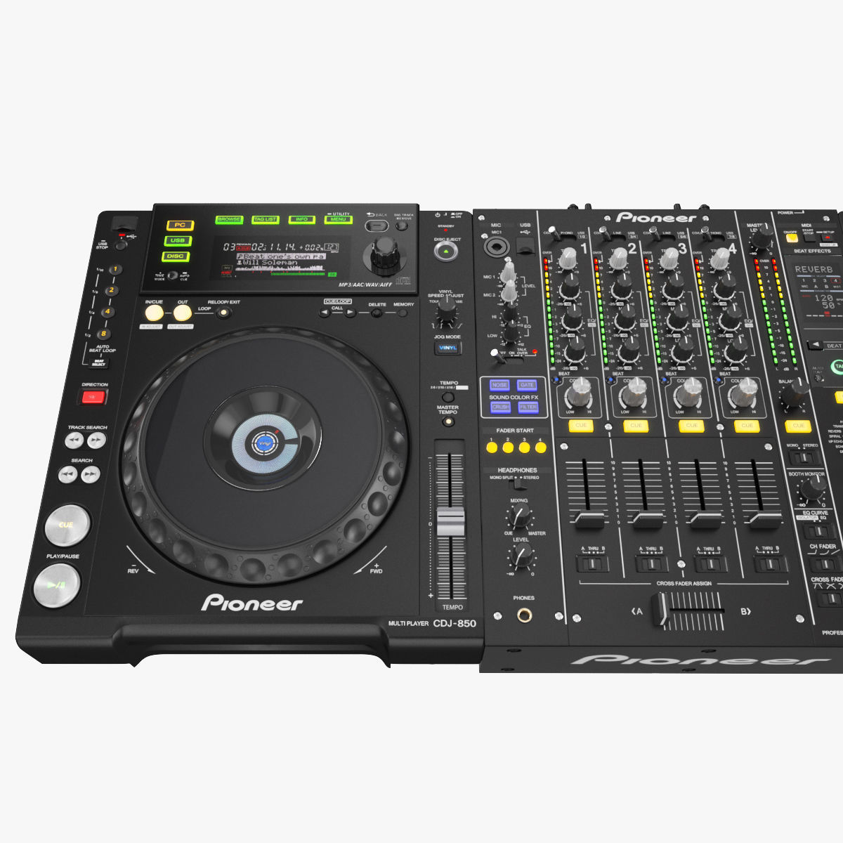 Dj Set Pioneer 850 3D model_6