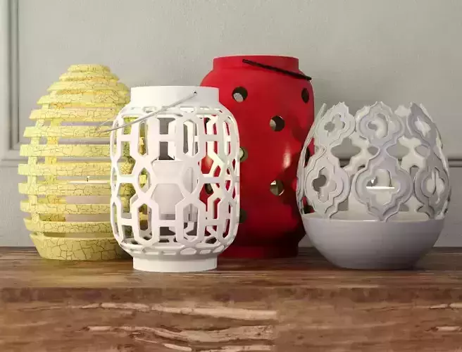 Ceramic Lanterns 2 3D model