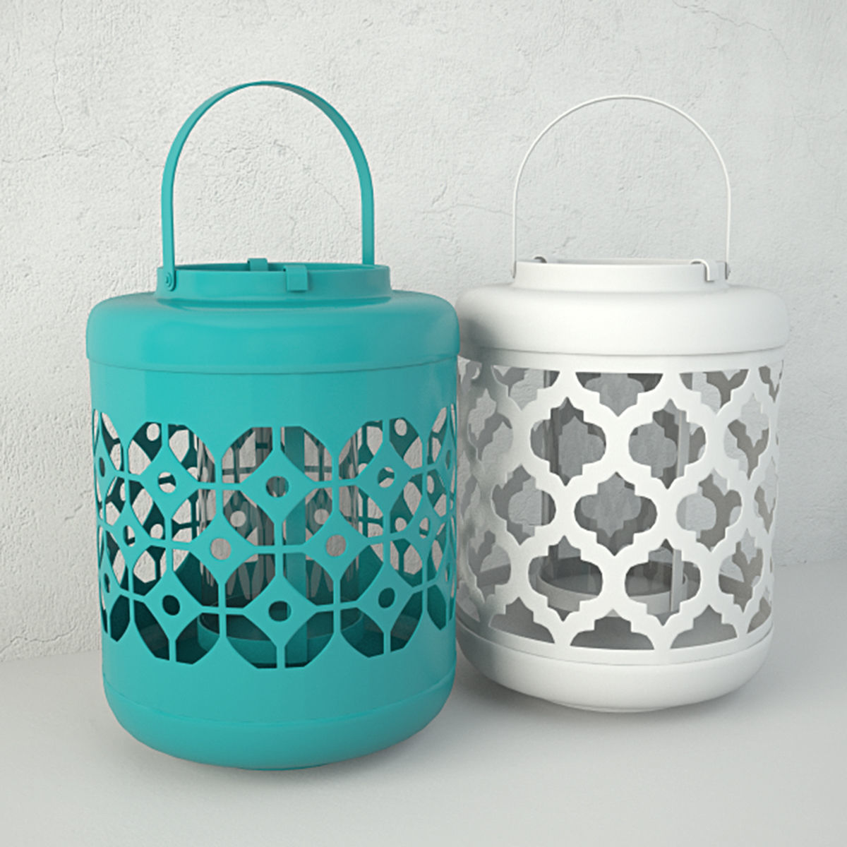 Dharma Metal Lantern Set 3D model_3