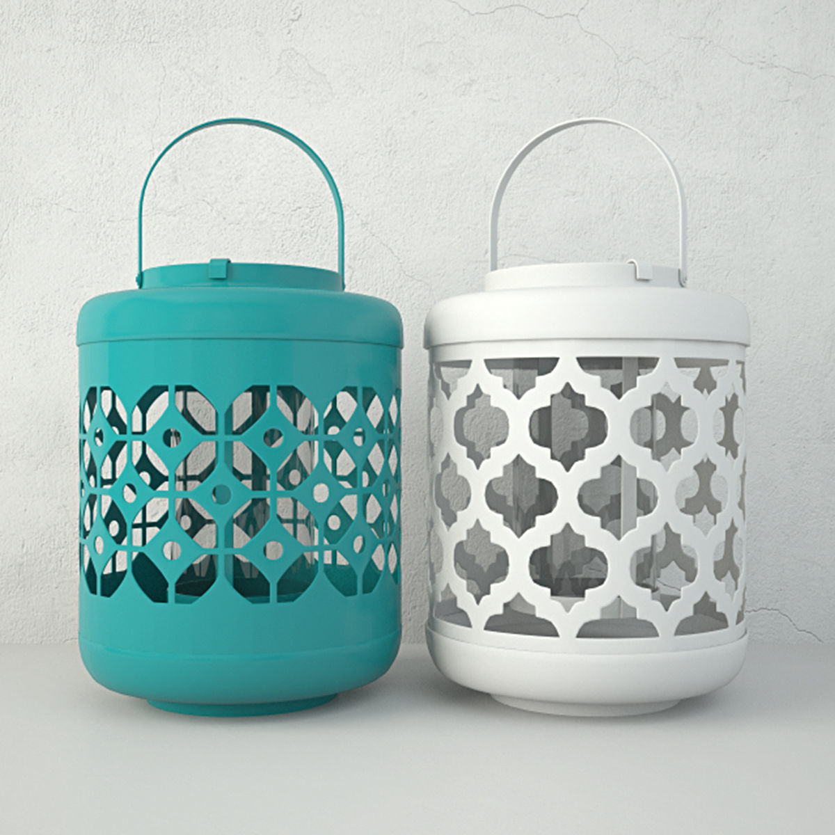 Dharma Metal Lantern Set 3D model_1