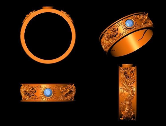 ring Dragon 3D print model