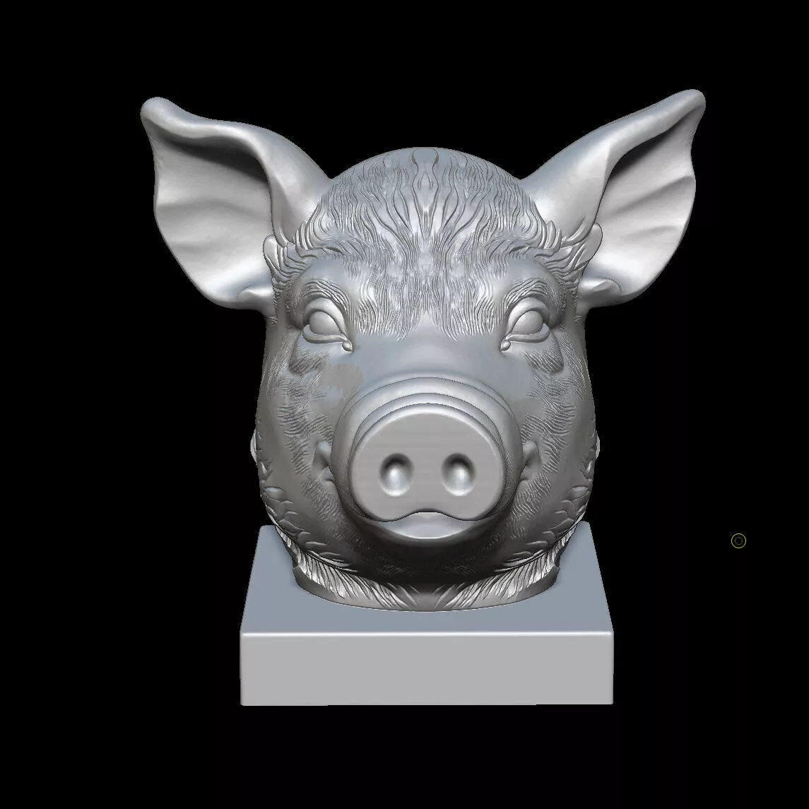 pig sculpture 3D print model