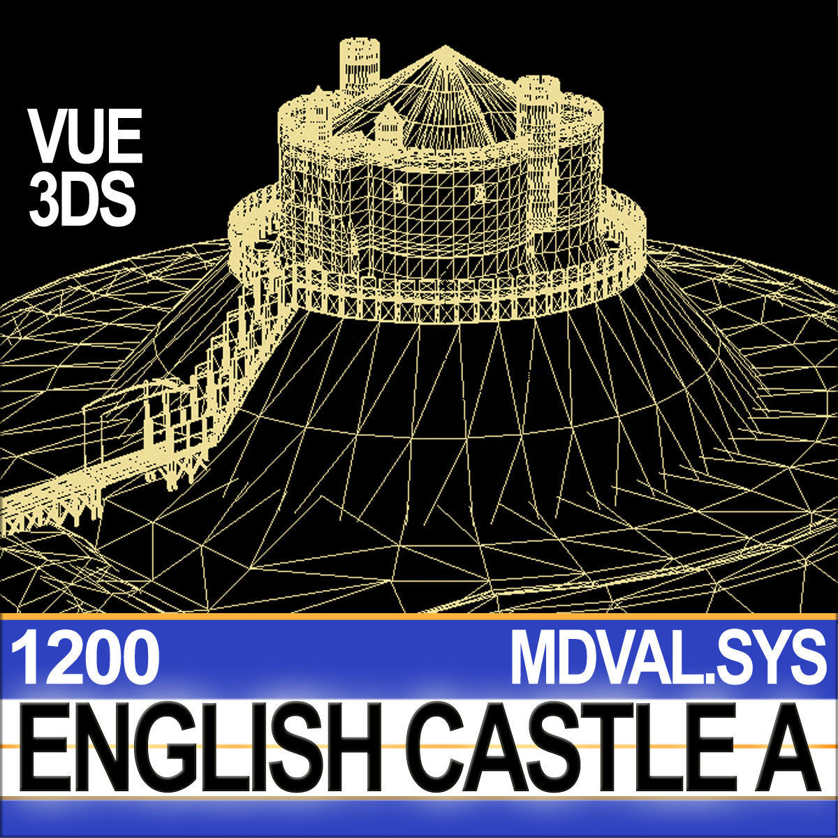 Medieval English Castle A 3D model_9