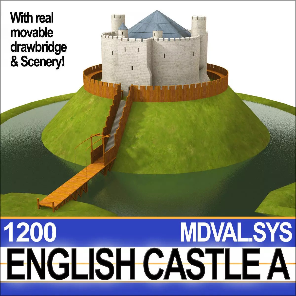 Medieval English Castle A 3D model_0