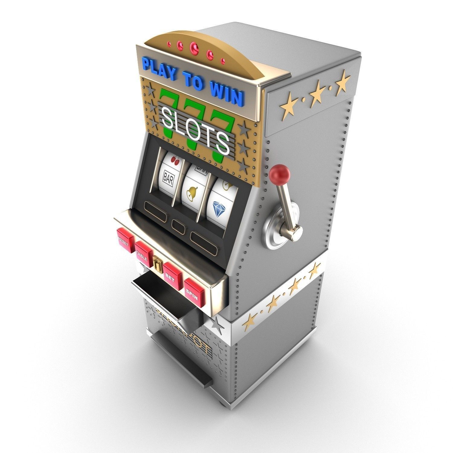 A slot machine or gamble machine 3D model_3