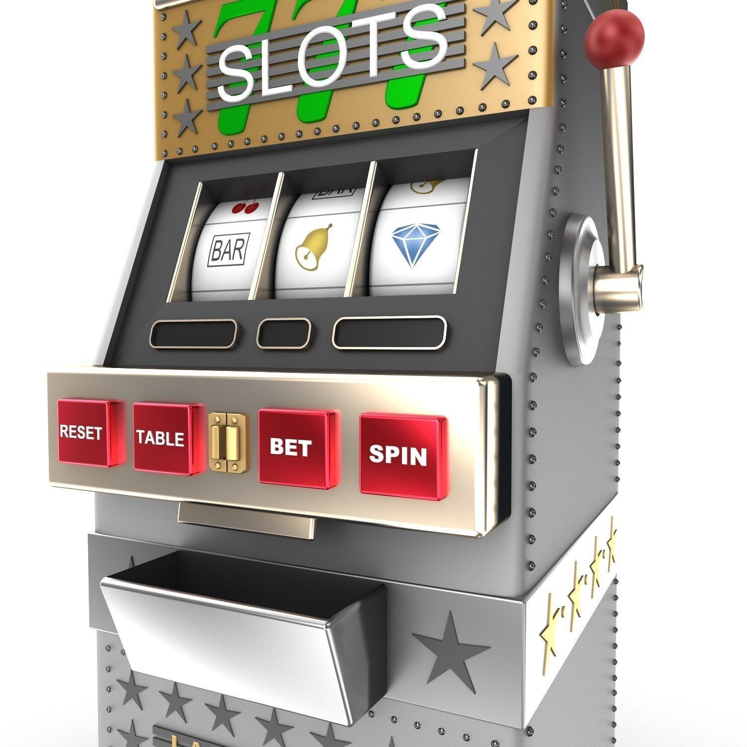 A slot machine or gamble machine 3D model_8