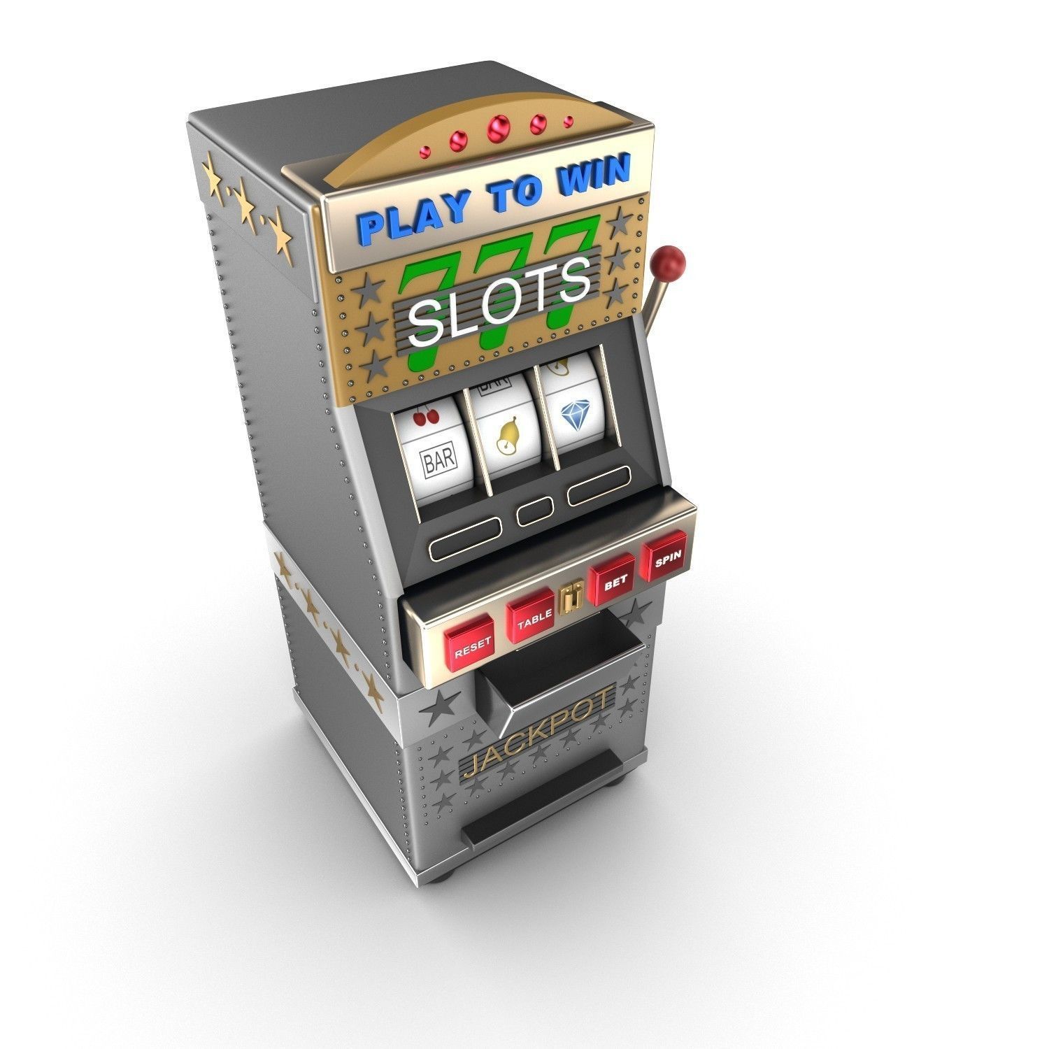 A slot machine or gamble machine 3D model_4