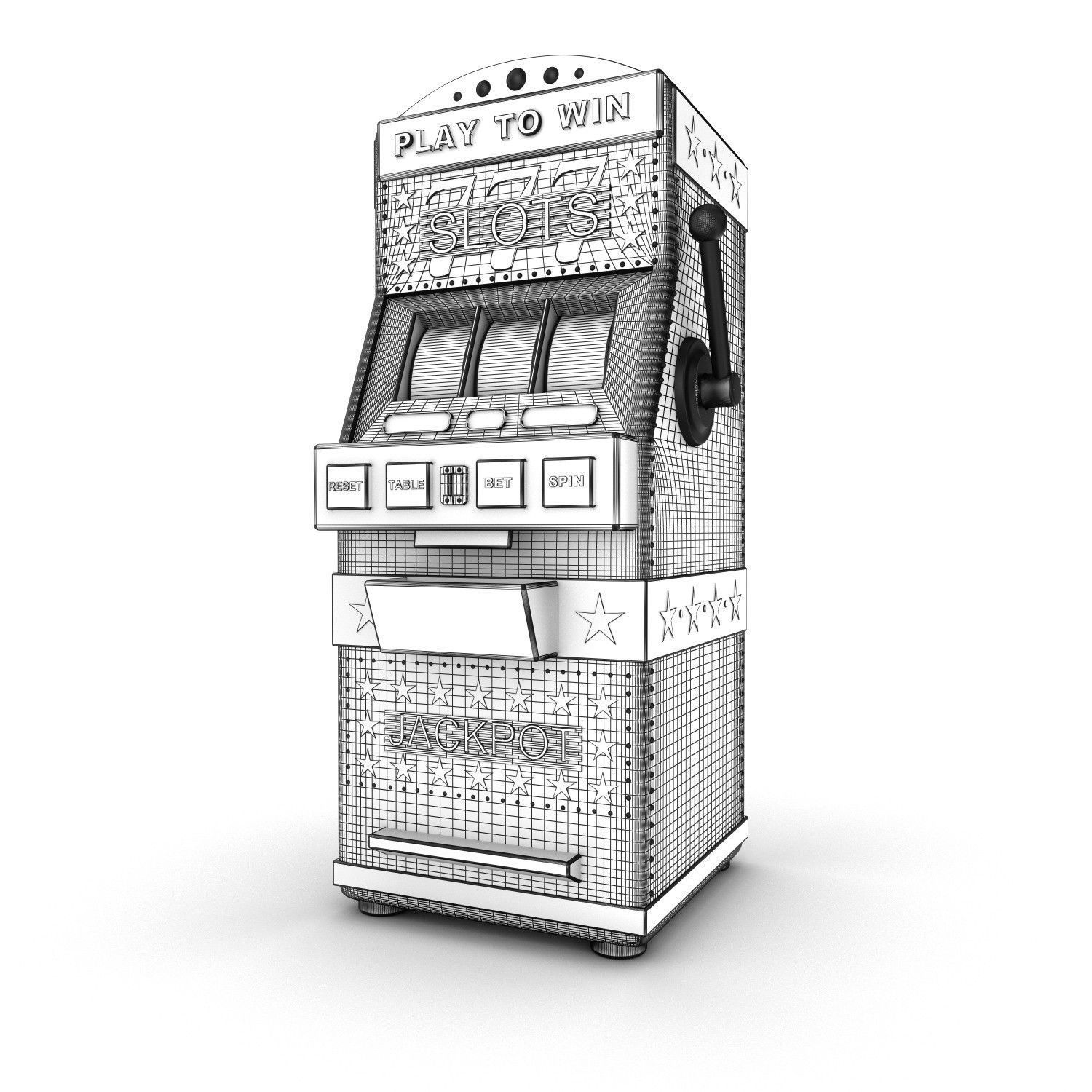A slot machine or gamble machine 3D model_1