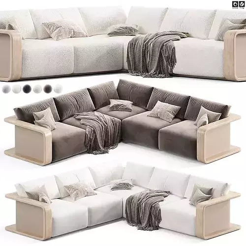 RH Santiago Sectional Outdoor Sofa 3D model
