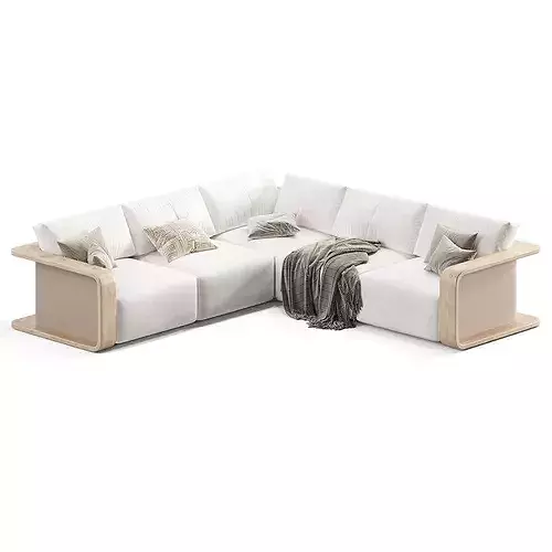 RH Santiago Sectional Outdoor Sofa 3D model 2