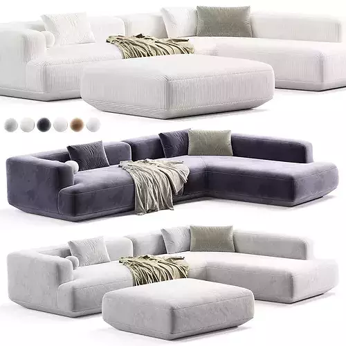 Flexform Loungescape Sofa 3D model 3