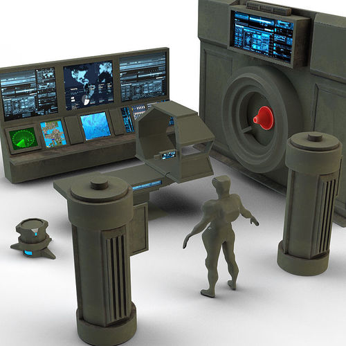 Military laboratory set 3D model