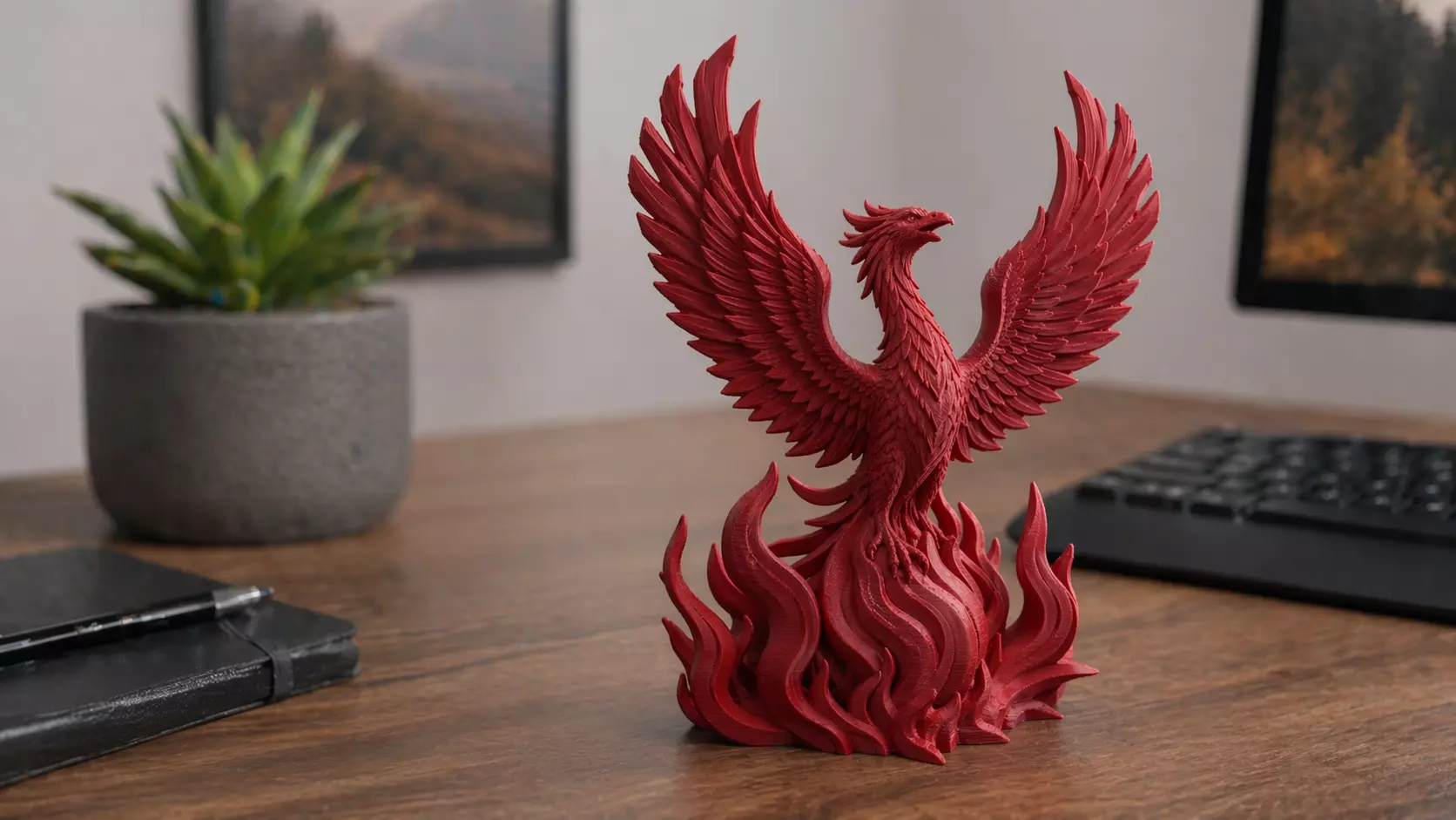 Phoenix Flame Statue Collectible Fantasy Display 3D print model