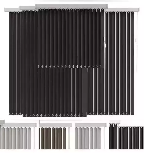 vertical blinds in 4 color  3D model