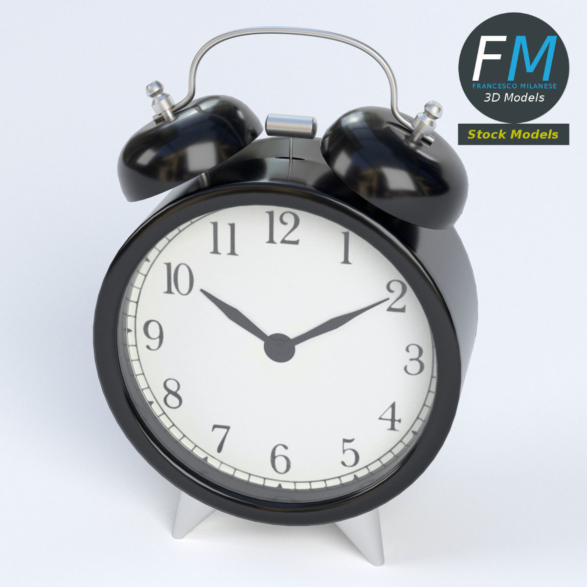 Alarm Clock 3D model_2
