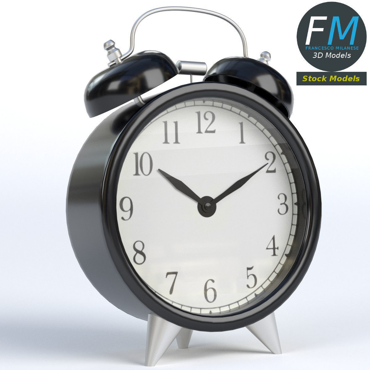Alarm Clock 3D model_3