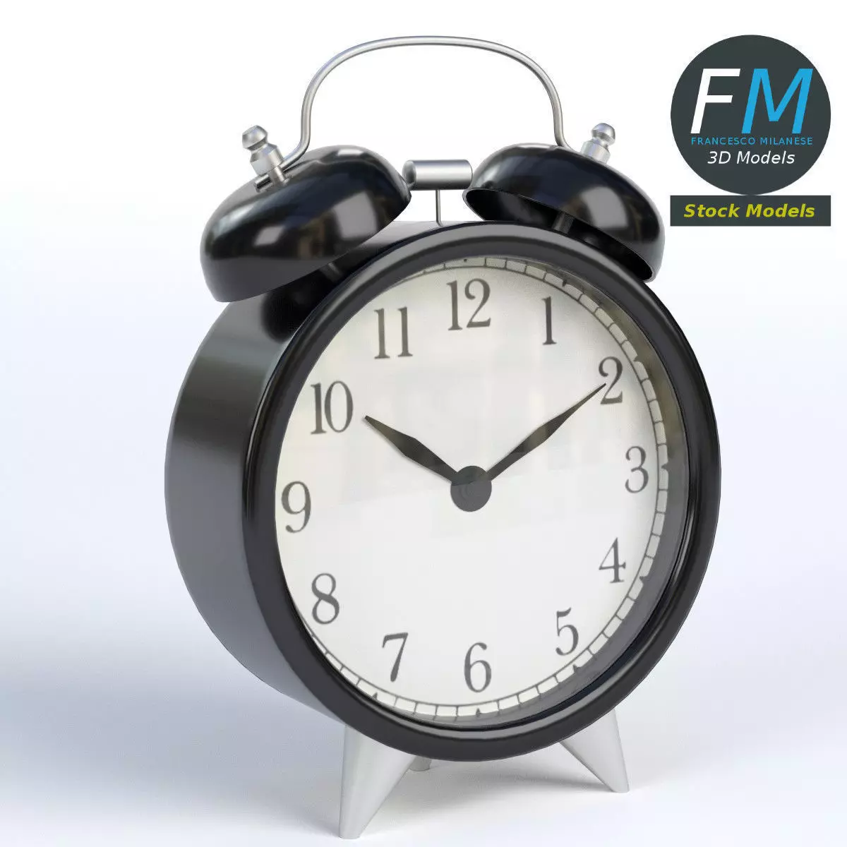 Alarm Clock 3D model_0