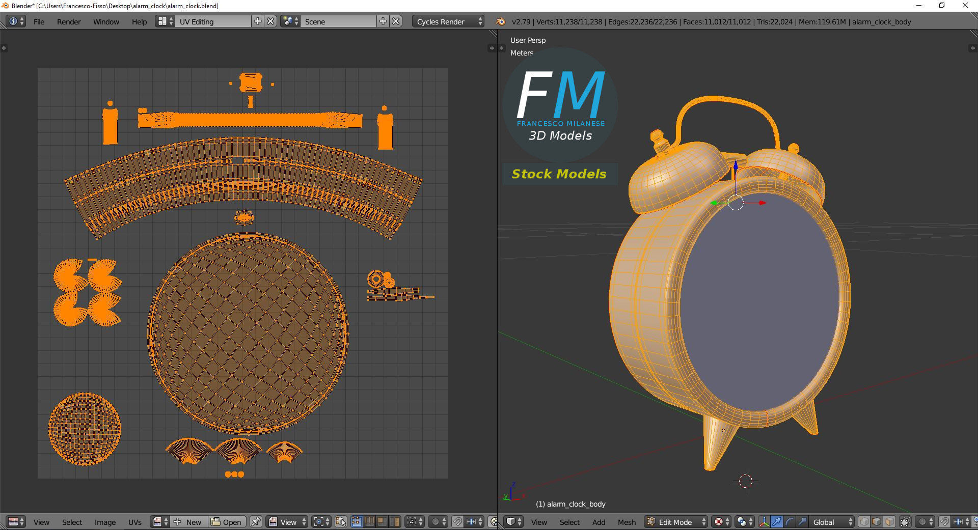 Alarm Clock 3D model_10