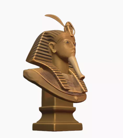Ancient Egyptian Pharaoh Golden Bust Statue 3D print model