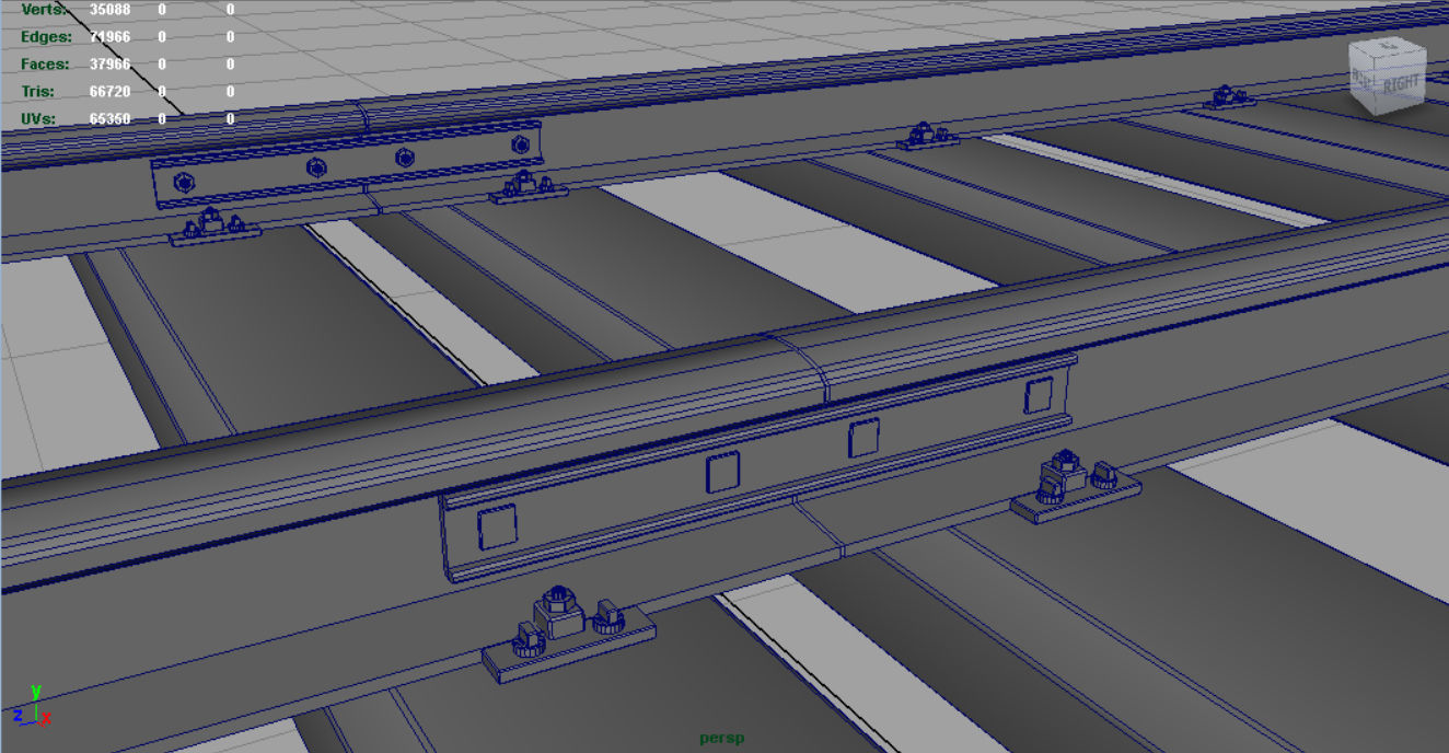 RAILWAY TRACK 3D model_12