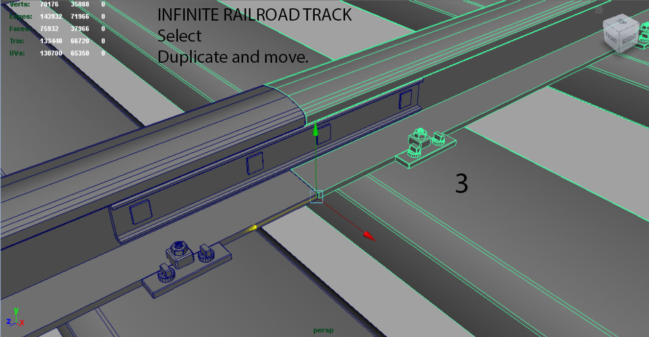 RAILWAY TRACK 3D model_10