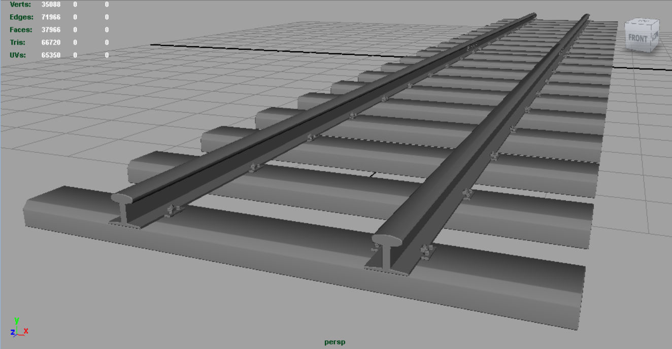 RAILWAY TRACK 3D model_5