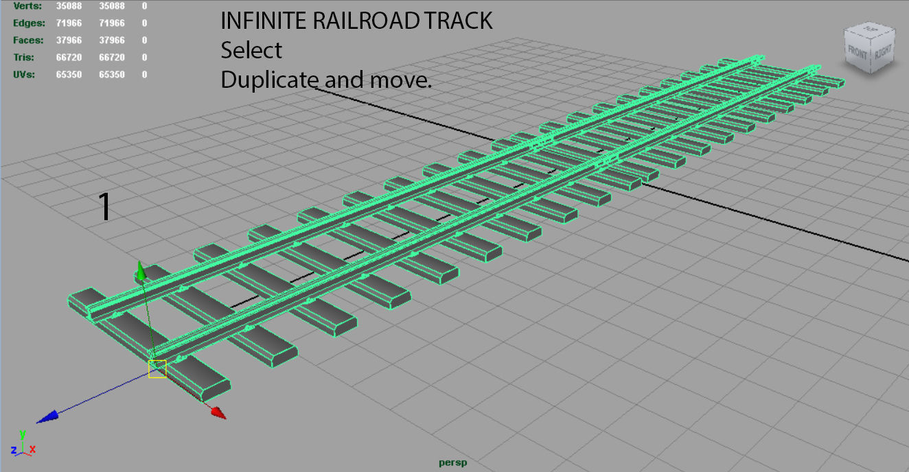 RAILWAY TRACK 3D model_9
