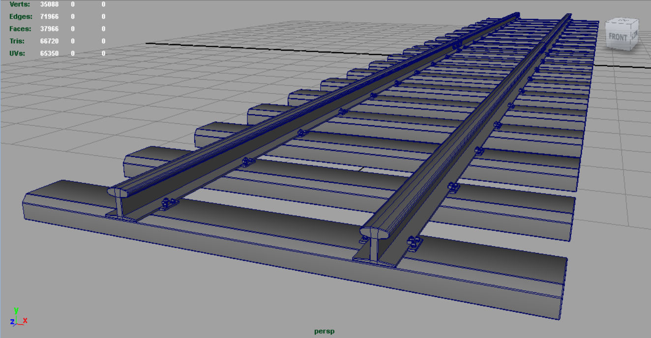 RAILWAY TRACK 3D model_6