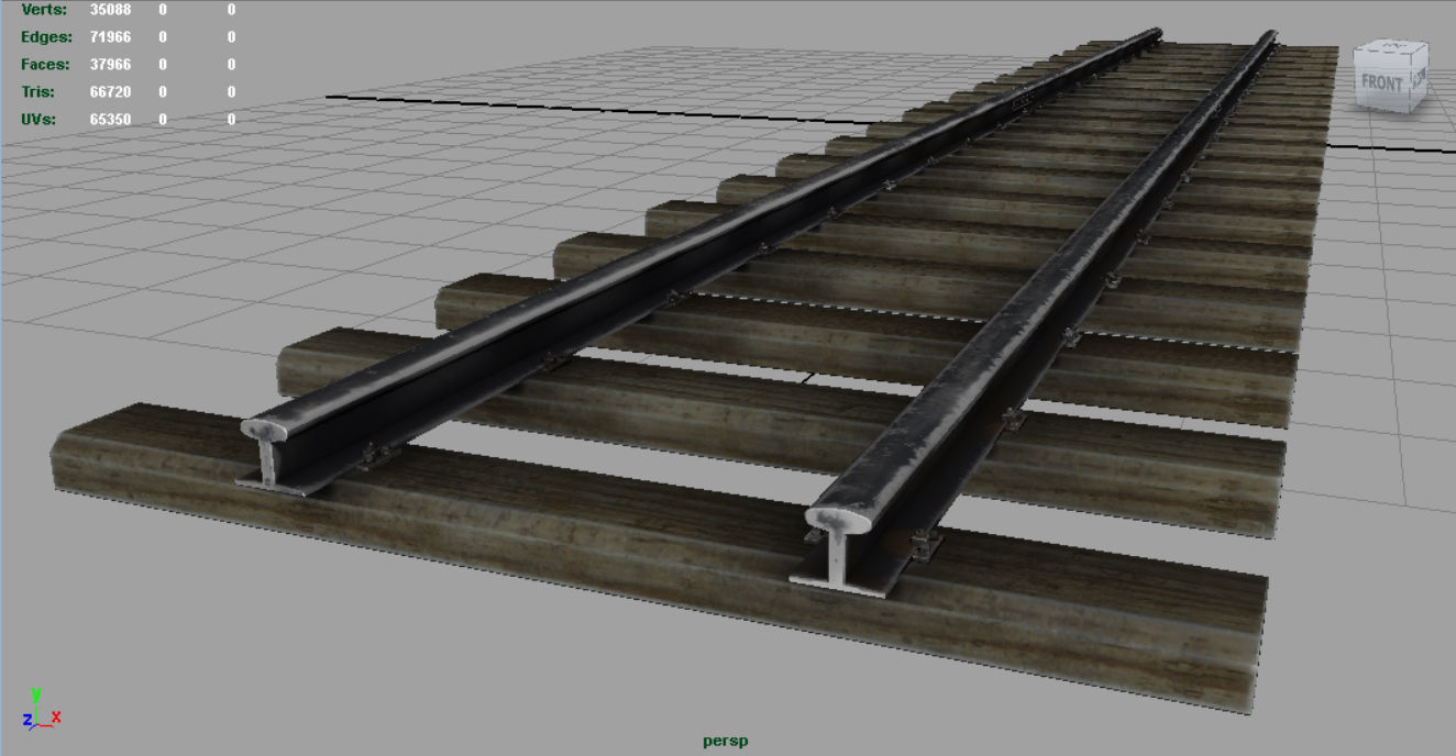 RAILWAY TRACK 3D model_4