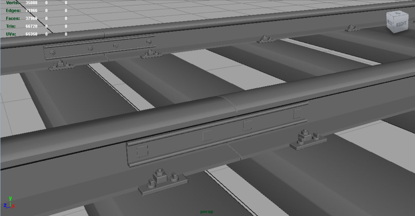 RAILWAY TRACK 3D model_8