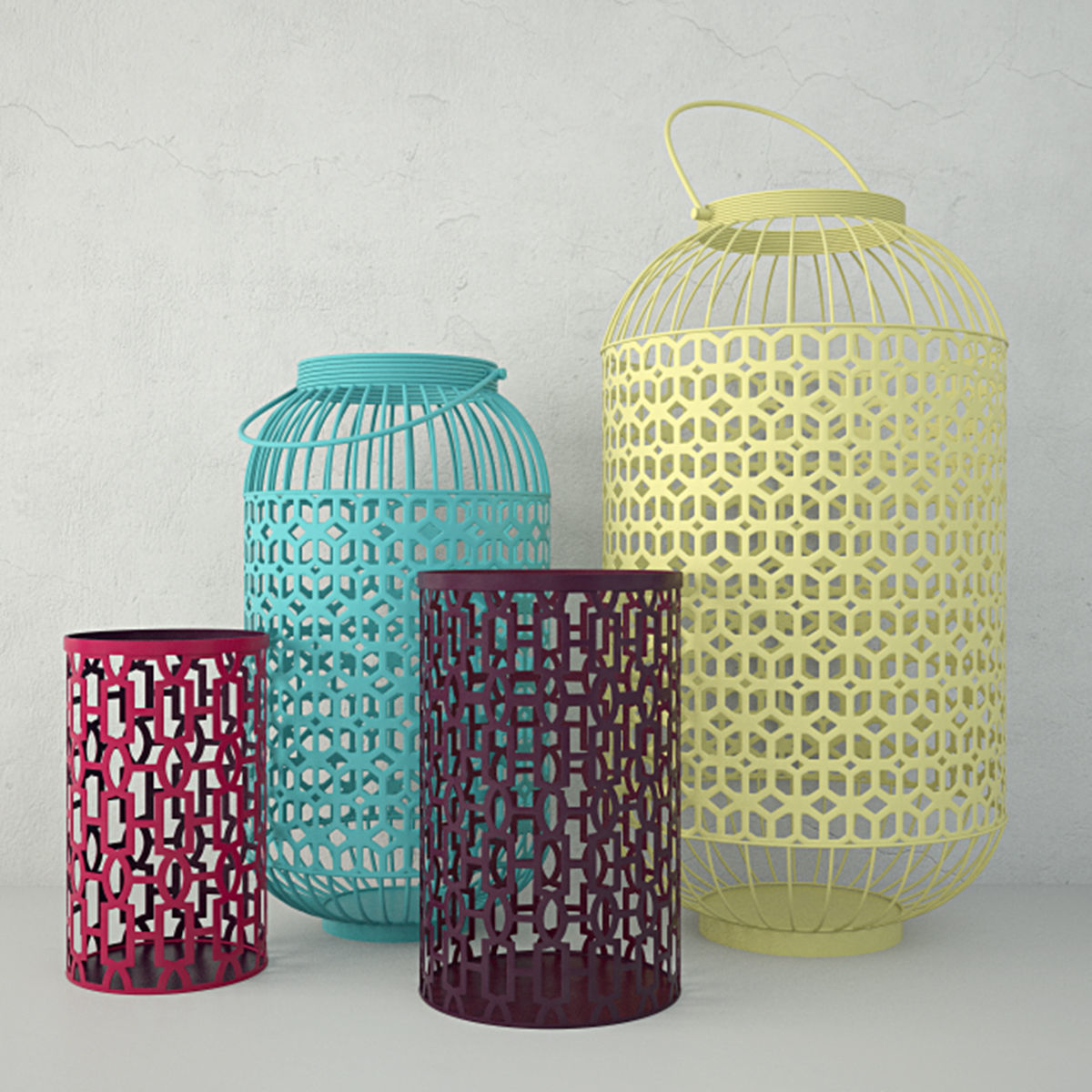 Lattice Lanterns 3D model_1