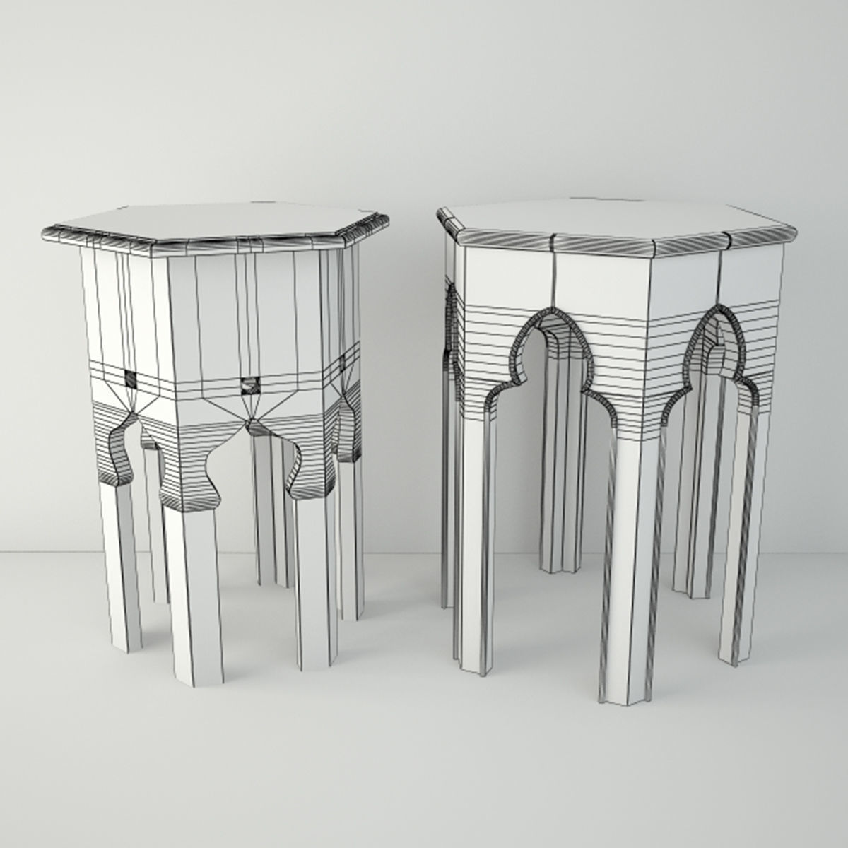 Moroccan Tables 2 3D model_2