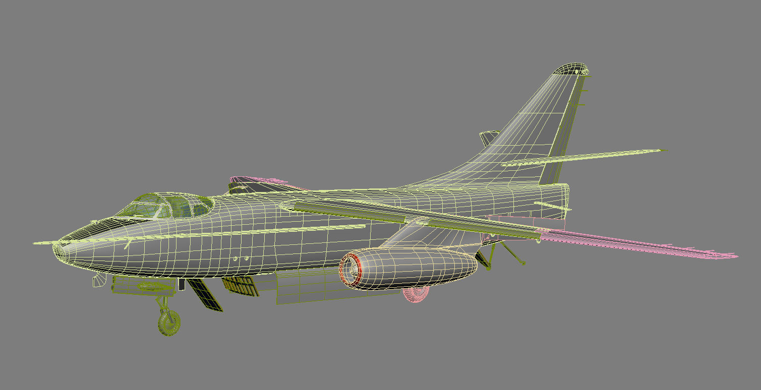 The Douglas A3 Skywarrior USA 1952 3D model_5