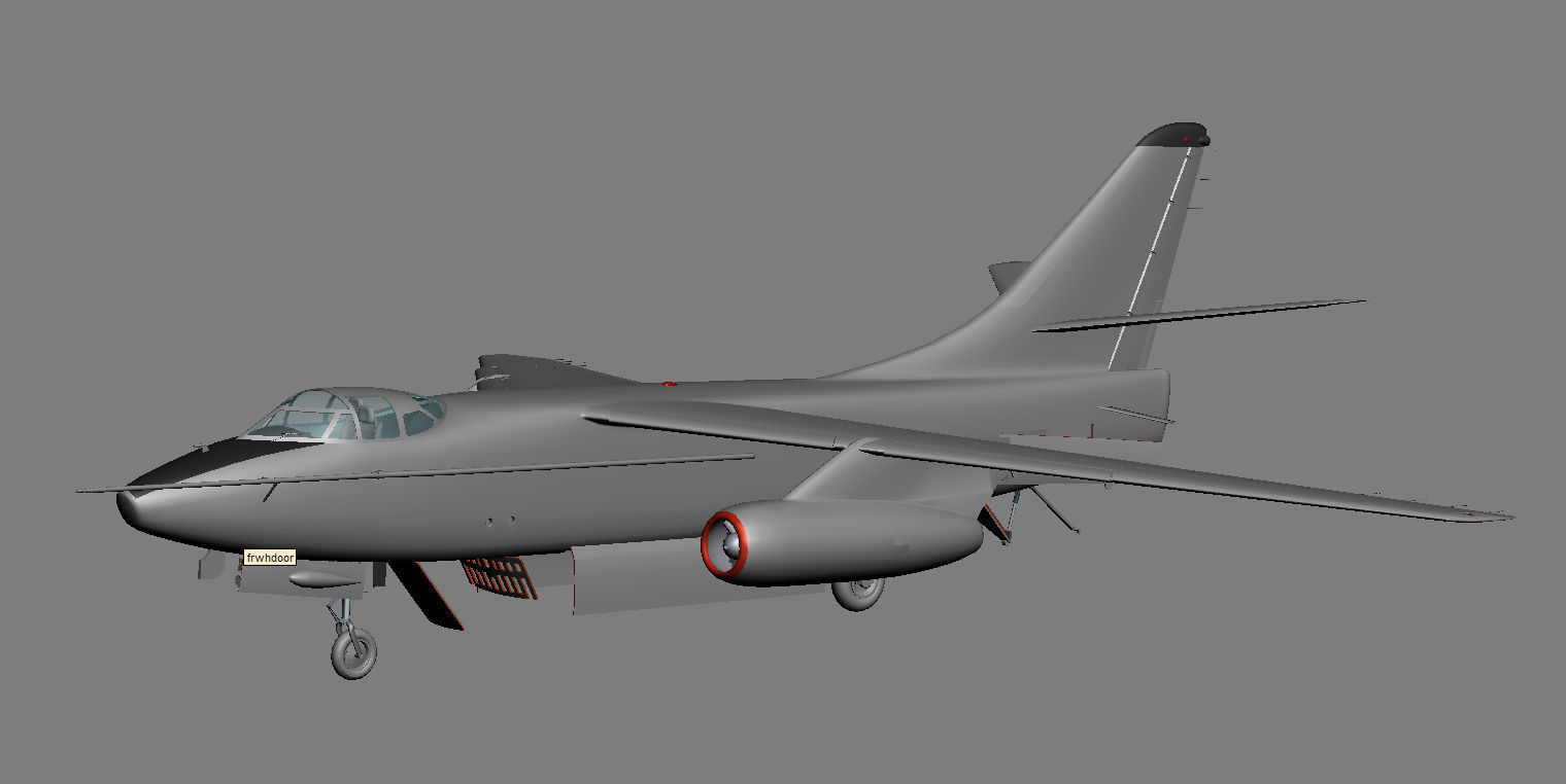 The Douglas A3 Skywarrior USA 1952 3D model_3