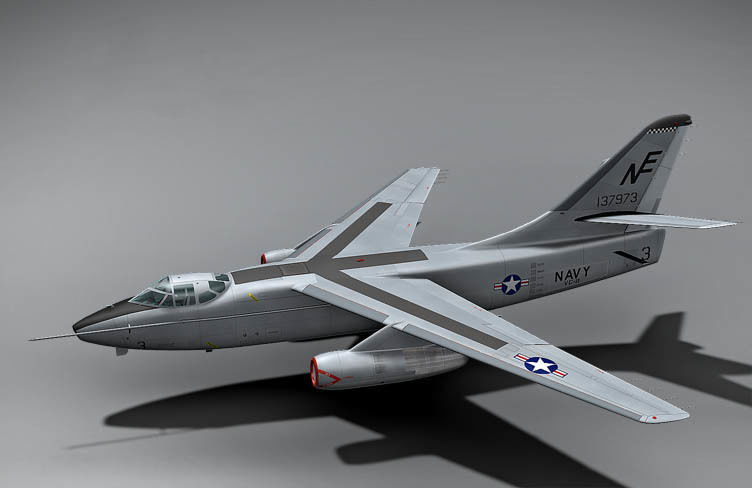 The Douglas A3 Skywarrior USA 1952 3D model_1