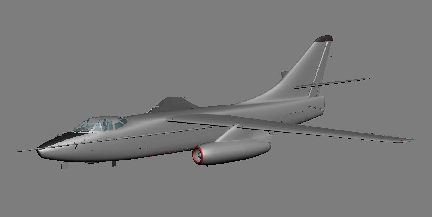 The Douglas A3 Skywarrior USA 1952 3D model_4