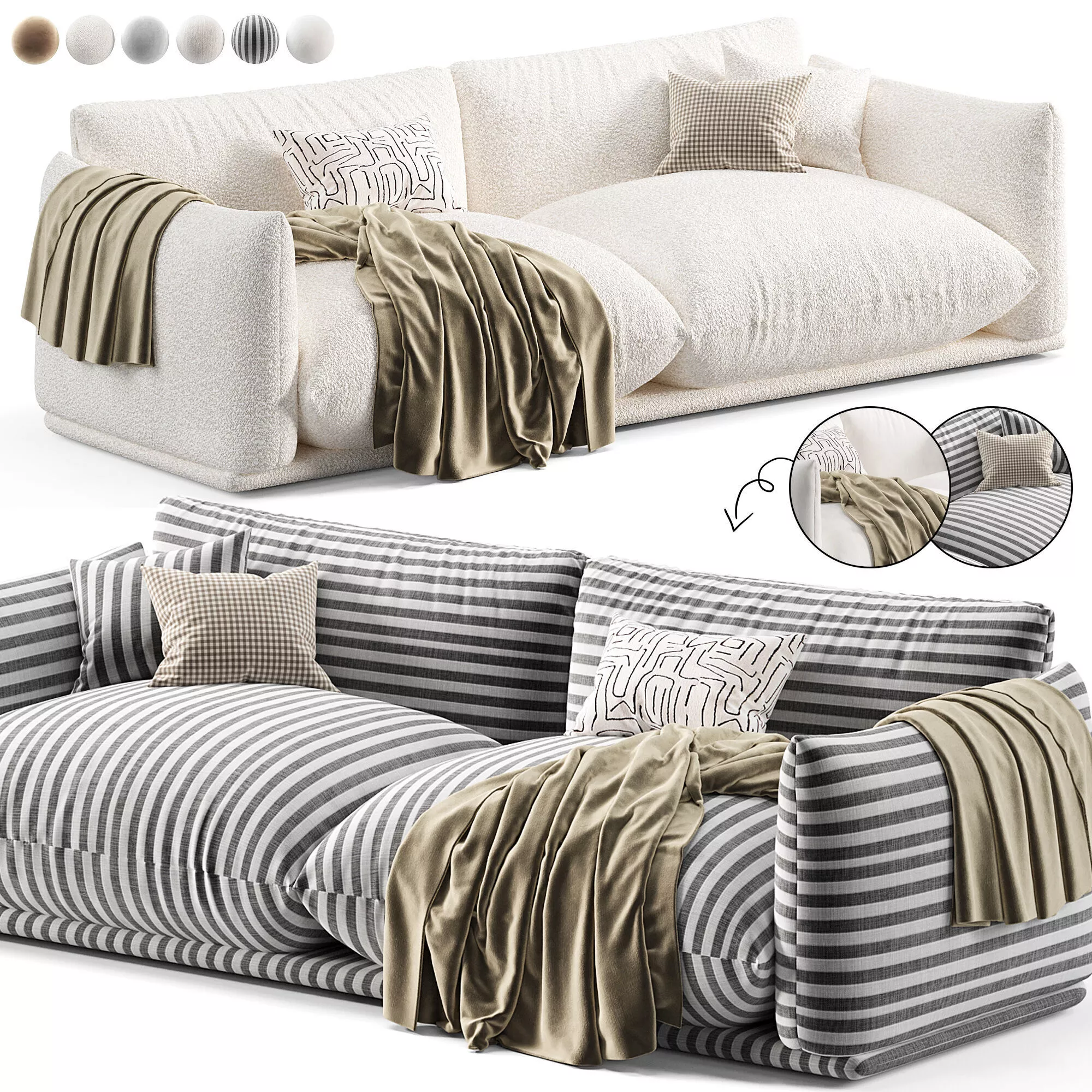 Arflex Marenco Capsule Collection Sofa 3D model