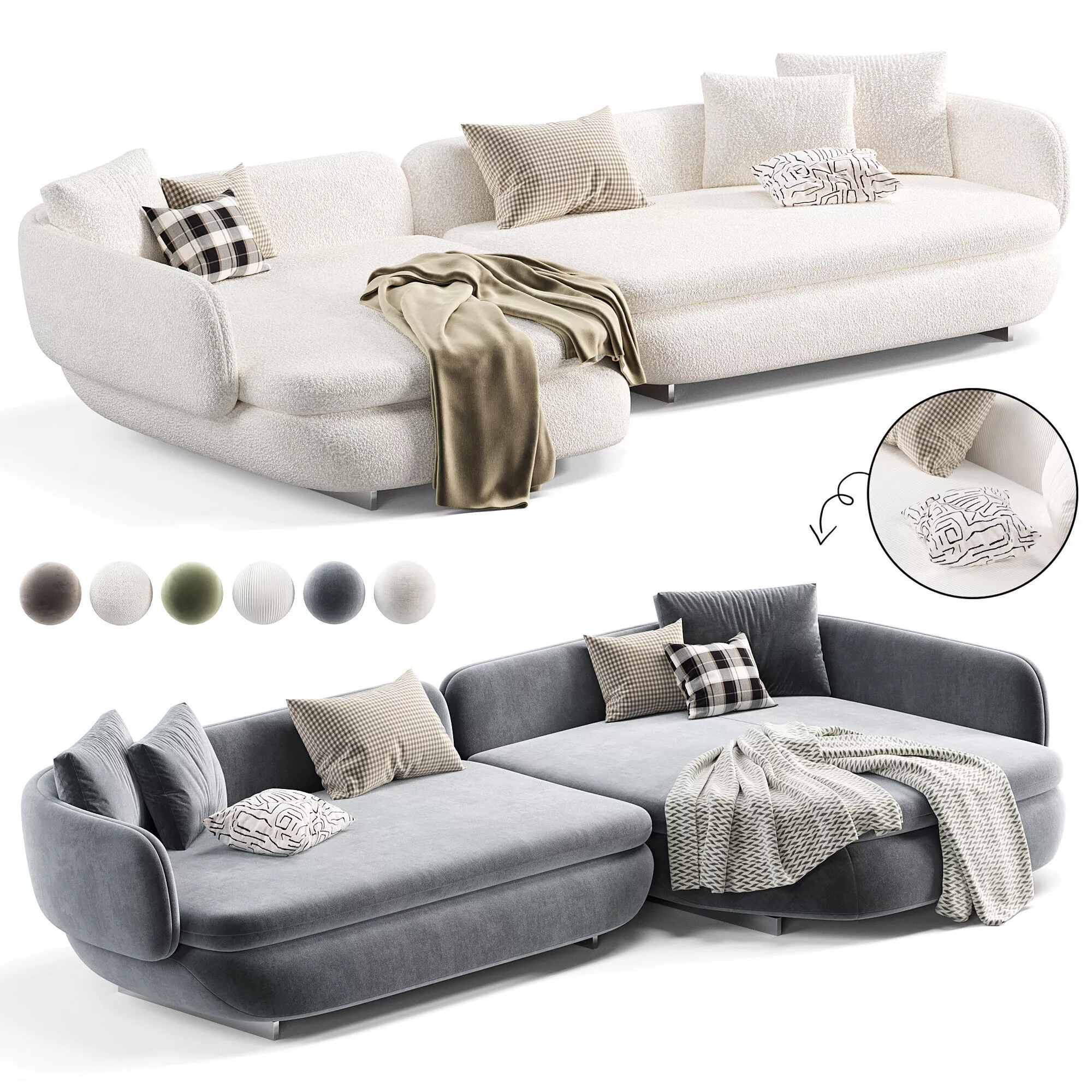 Minotti Vivienne Modular Sofa 3D model