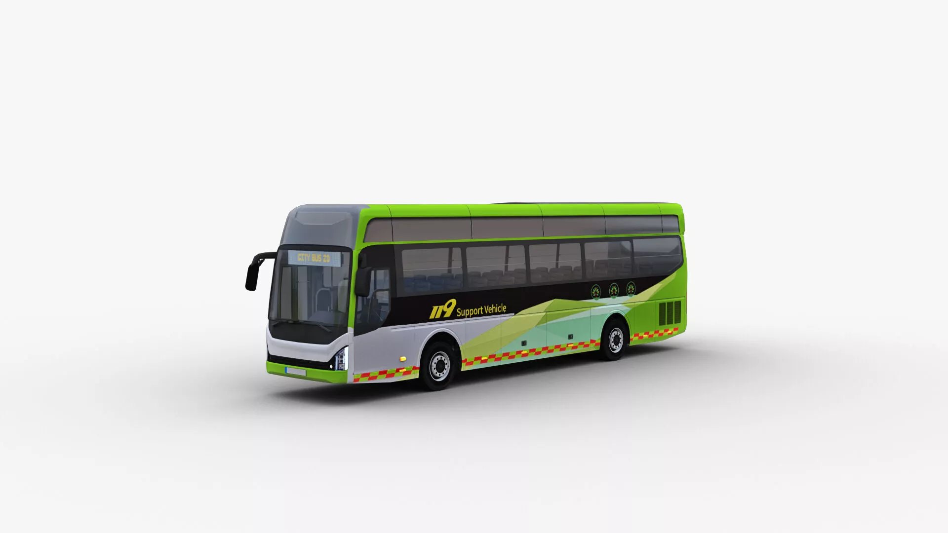 Hyundai UNIVERSE FCEV Low-poly 3D model