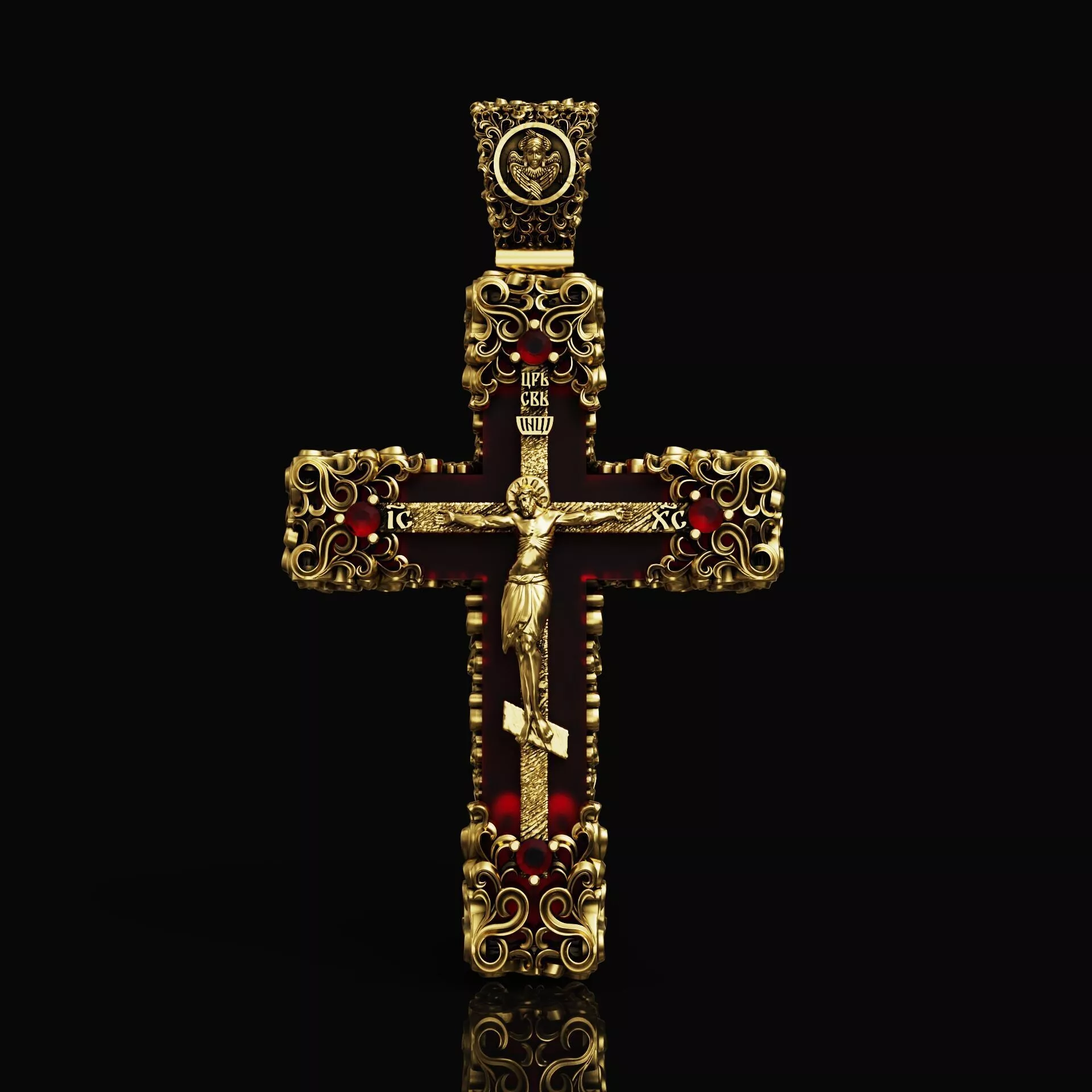 A replica of the Mary Jewelry Jesus pectoral cross 3D print model